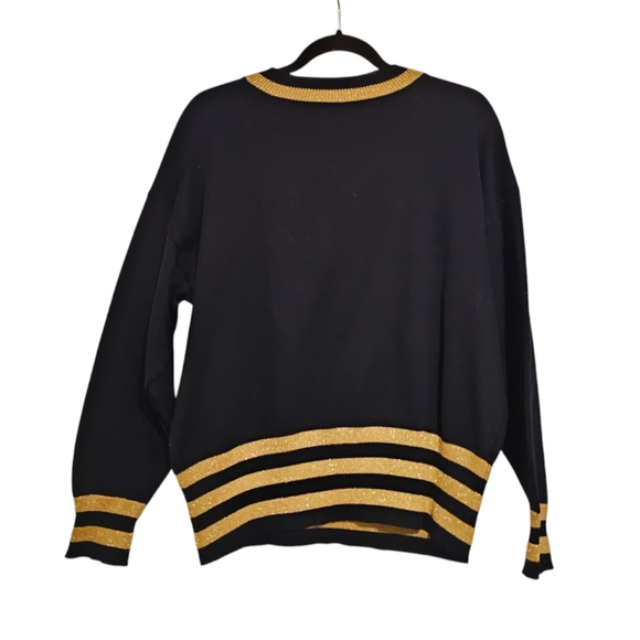 Vintage Escada Margaretha Ley Nautical Anchor Holiday Sweater Size 40 M/L - Picture 9 of 9